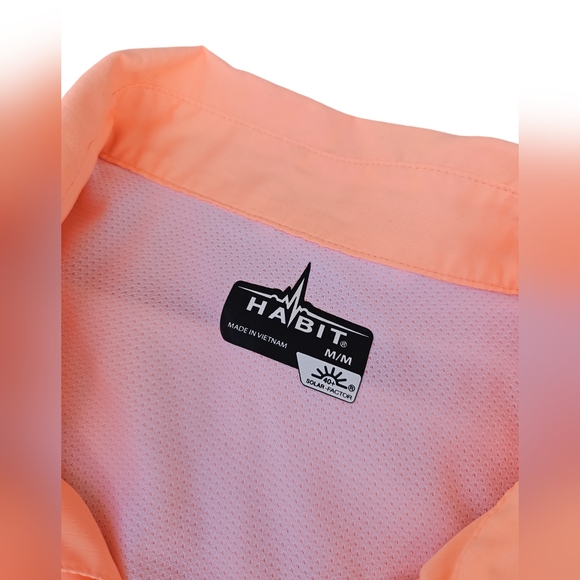 Habit Men's Fishing Short Sleeve Button-up Shirt Lot w/ 40+ Solar Factor Sz M - Picture 4 of 11